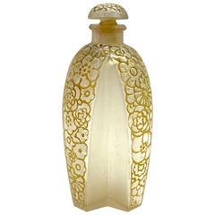1925 Rene Lalique Toutes Les Fleurs Perfume Bottle for Gabilla Stained Glass