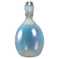 1925 René Lalique Vase Tourterelles Opalescent Glass