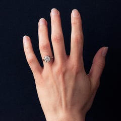 1925s Art Deco 1.50 Carat E.VS Diamond 18 Karat Platinum Solitary Ring