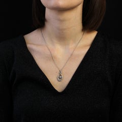 1925s Art Deco Diamonds 18 Karat White Gold Platinum Pendant