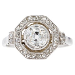 1925s Art Deco Diamonds Platinum Engagement Ring