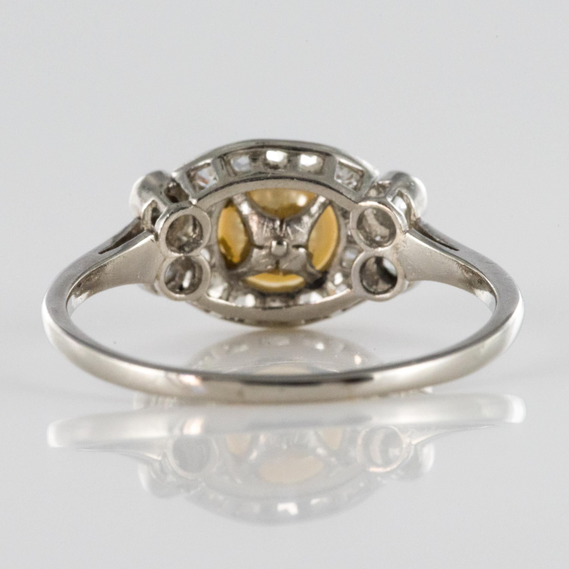 Platin-Art-dco-Ring mit Zuchtperlen und Diamanten aus den 1925er Jahren im Angebot 9