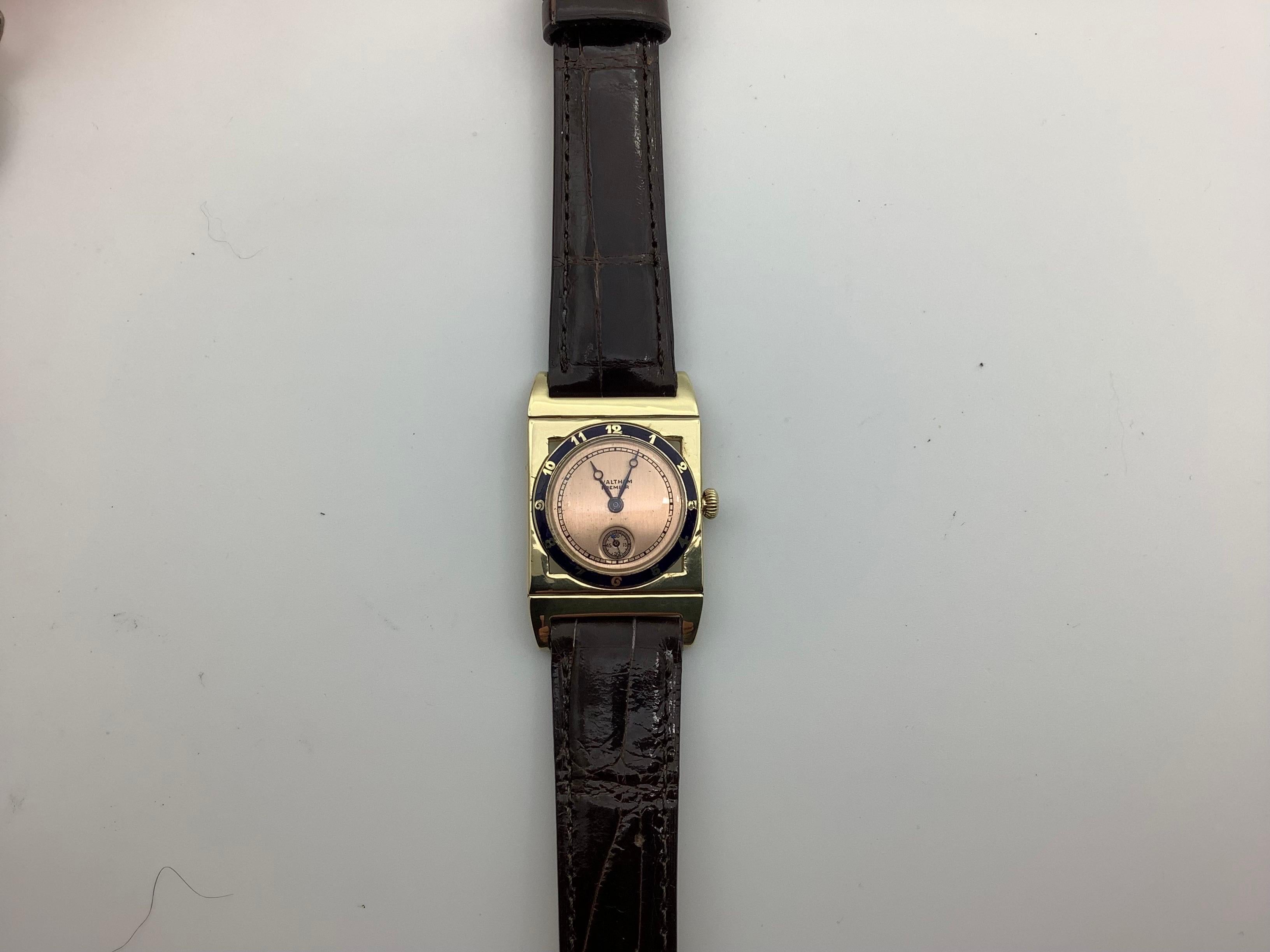 1926 14 Karat Yellow Gold Waltham In Excellent Condition In Raleigh, NC