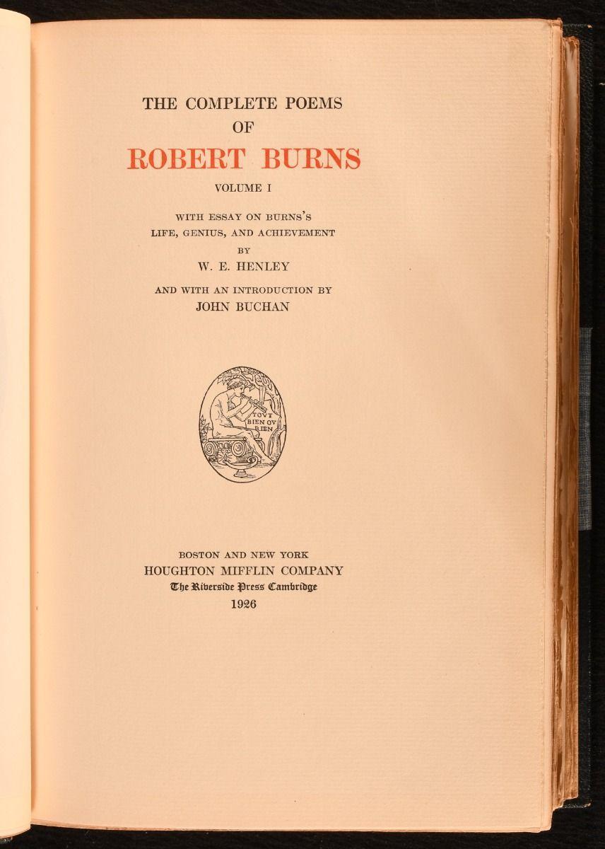 1926-1927 The Complete Writings of Robert Burns (Les écrits complets de Robert Burns) en vente 5