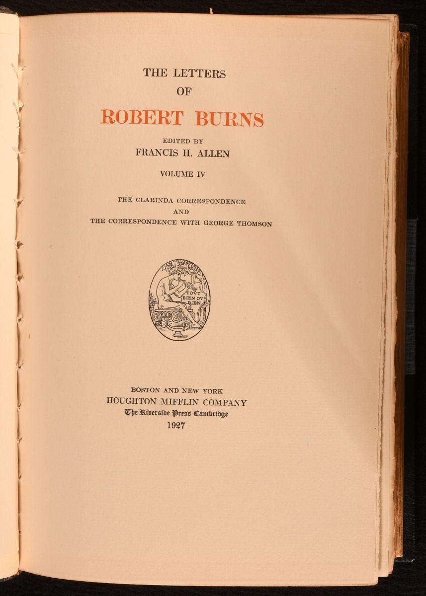 Américain 1926-1927 The Complete Writings of Robert Burns (Les écrits complets de Robert Burns) en vente