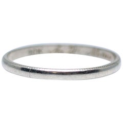 1926 20 Karat Gold Vintage Art Deco Thin Wedding Band Stackable Petite Ring