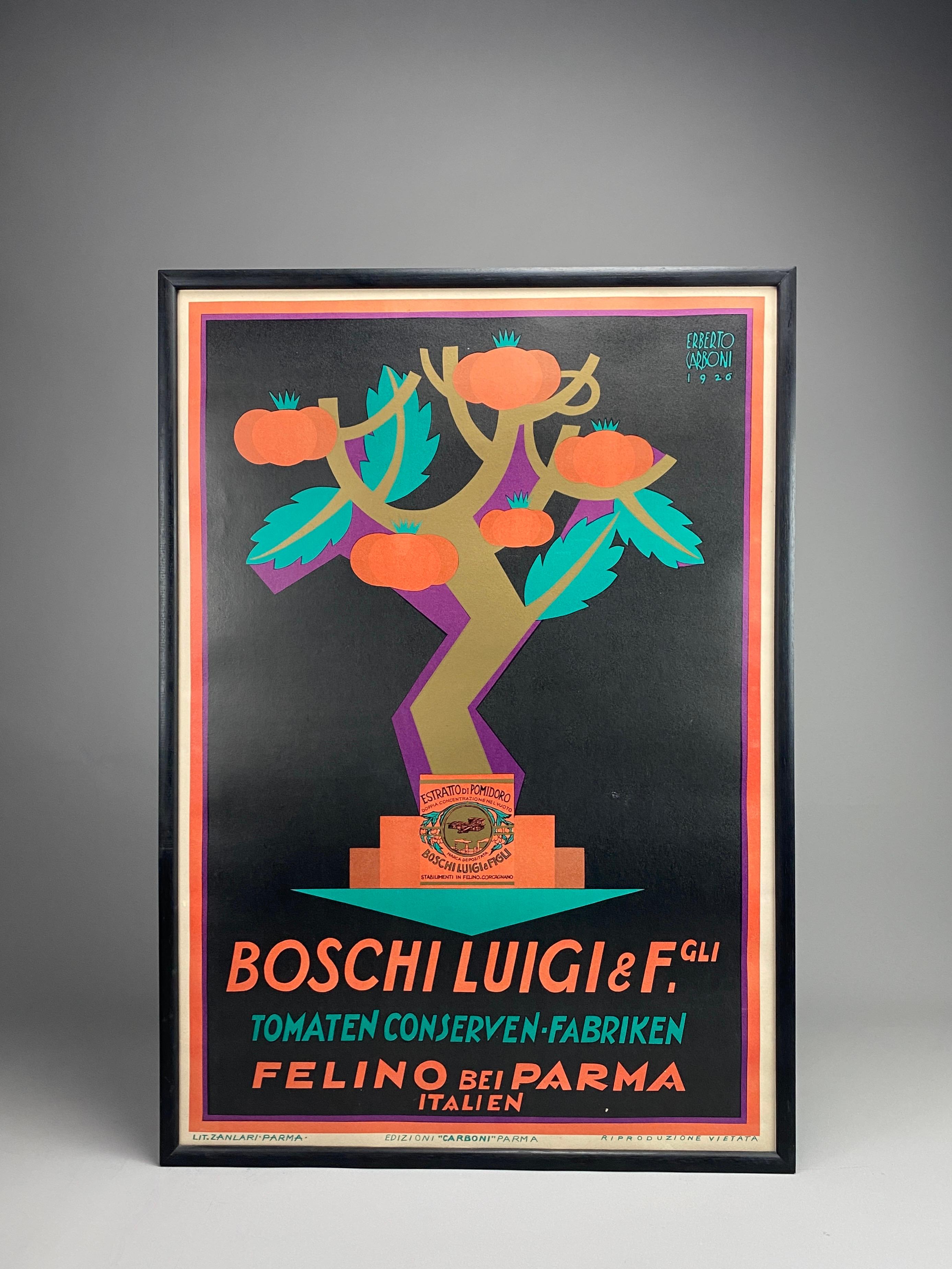 1926 Art Deco Publicity Poster by Erberto Carboni For Sale 2