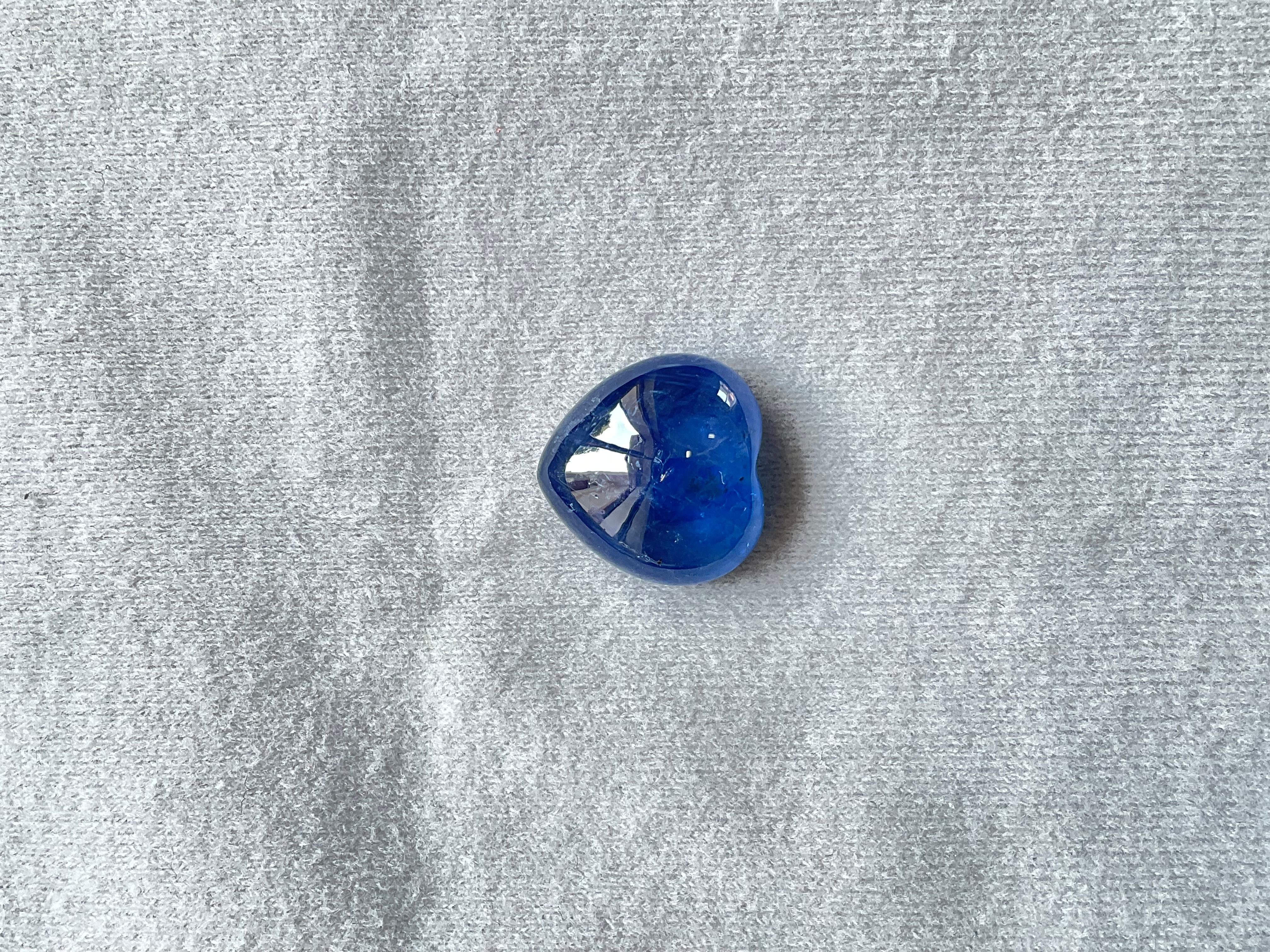 Heart Cut 19.26 Carats Burmese Sapphire Heart No-Heat For Jewelry Top Quality Natural Gem For Sale