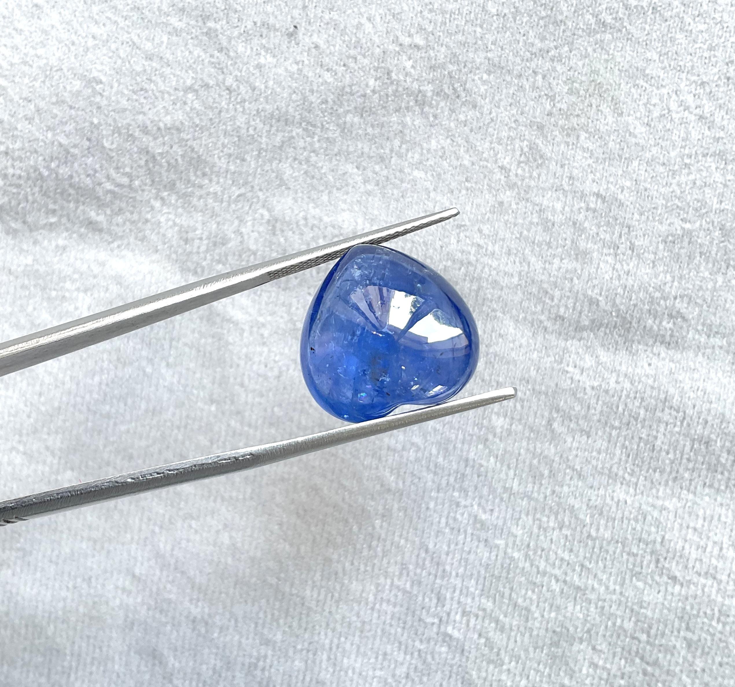 19.26 Carats Burmese Sapphire Heart No-Heat For Jewelry Top Quality Natural Gem In New Condition For Sale In Jaipur, RJ