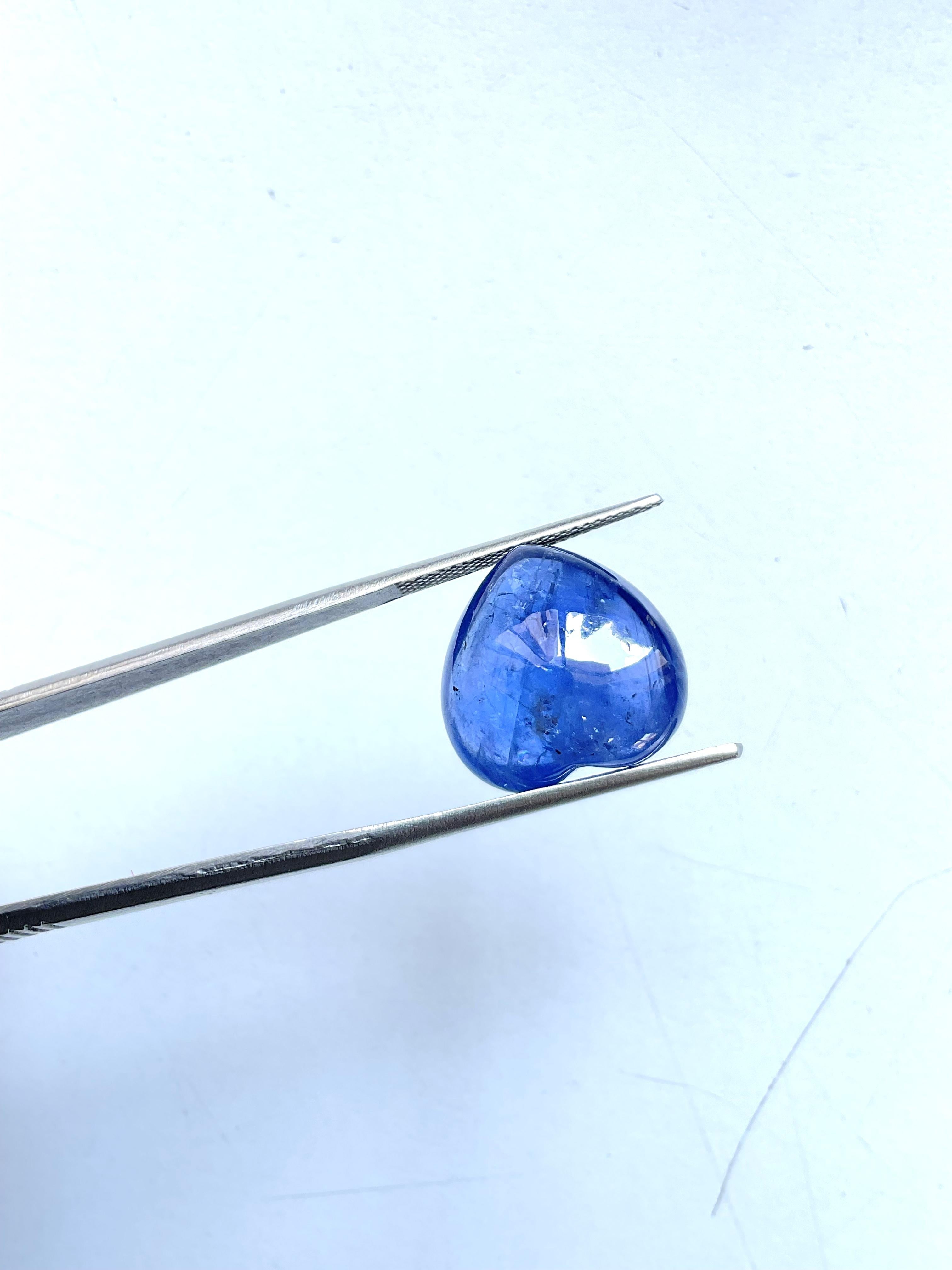 19.26 Carats Burmese Sapphire Heart No-Heat For Jewelry Top Quality Natural Gem For Sale 1