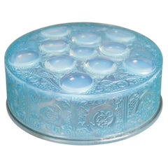 1926 René Lalique - Box Roger Opalescent Glass With Blue Patina