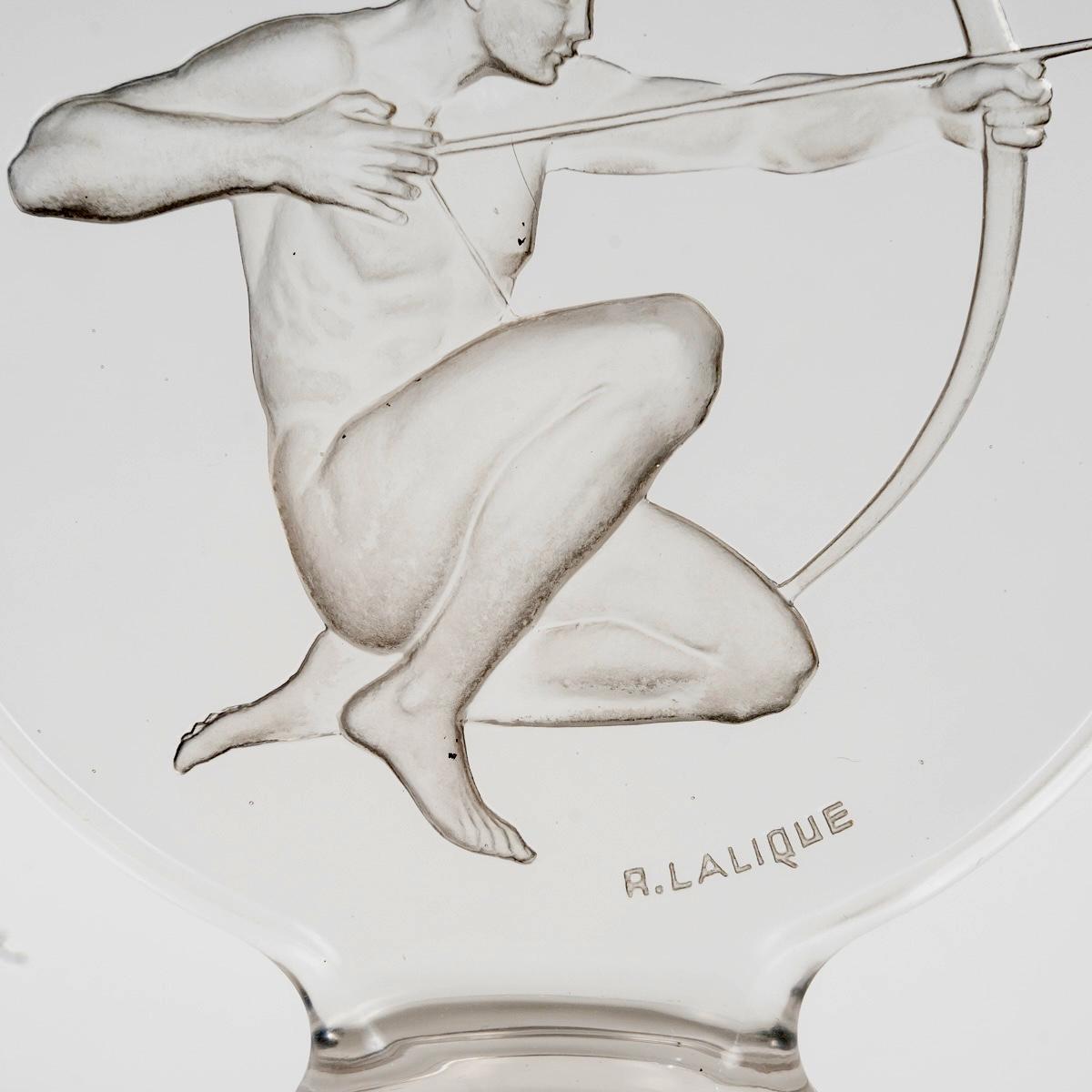 Français 1926 René Lalique - Verre Archer mascotte de voiture en vente