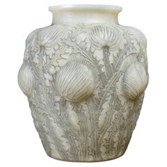 1926 Rene Lalique Domremy Vase in Double Cased Opalescent and Stained Glass