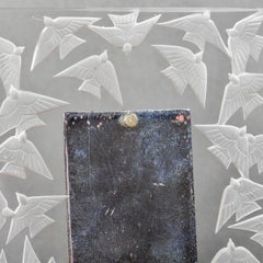 1926 René Lalique - Cadre Hirondelles Verre à hirondelles