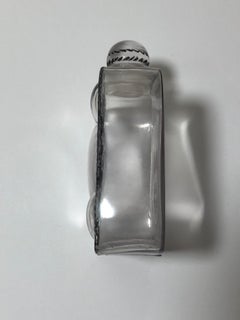 1926 Rene Lalique Les Cinq Fleurs Perfume Bottle for Forvil Clear Enamel Glass