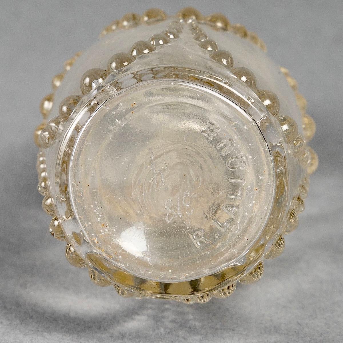 French 1926 René Lalique Perfume Bottle Palerme Clear Glass For Sale