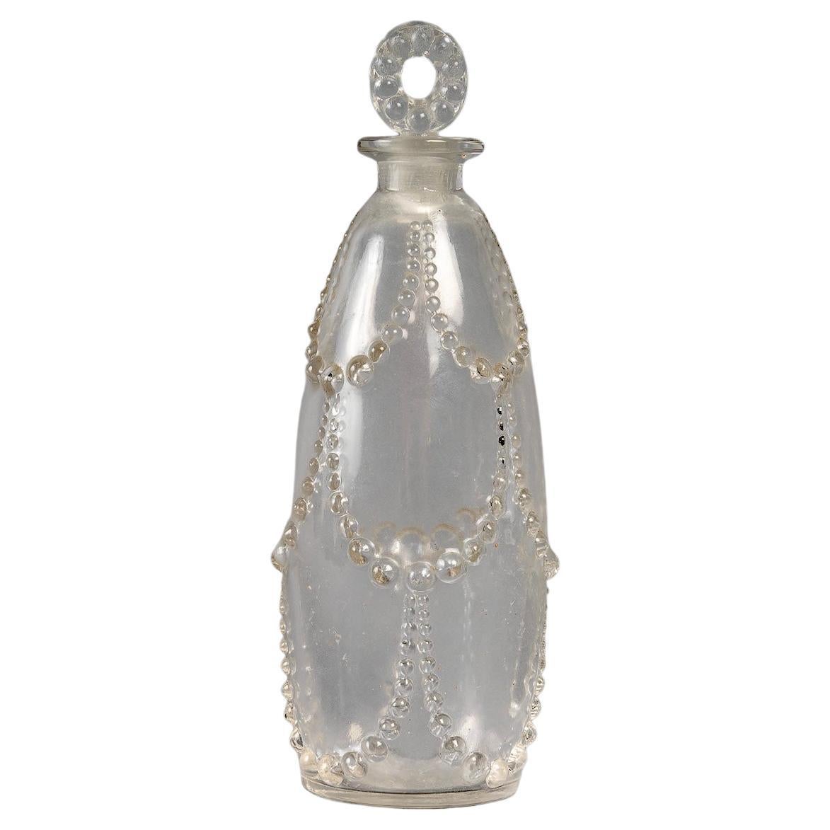 1926 René Lalique Perfume Bottle Palerme Clear Glass For Sale