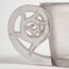 1926 René Lalique Pierrefonds Vase in Clear and Acid Satin Finish Glass