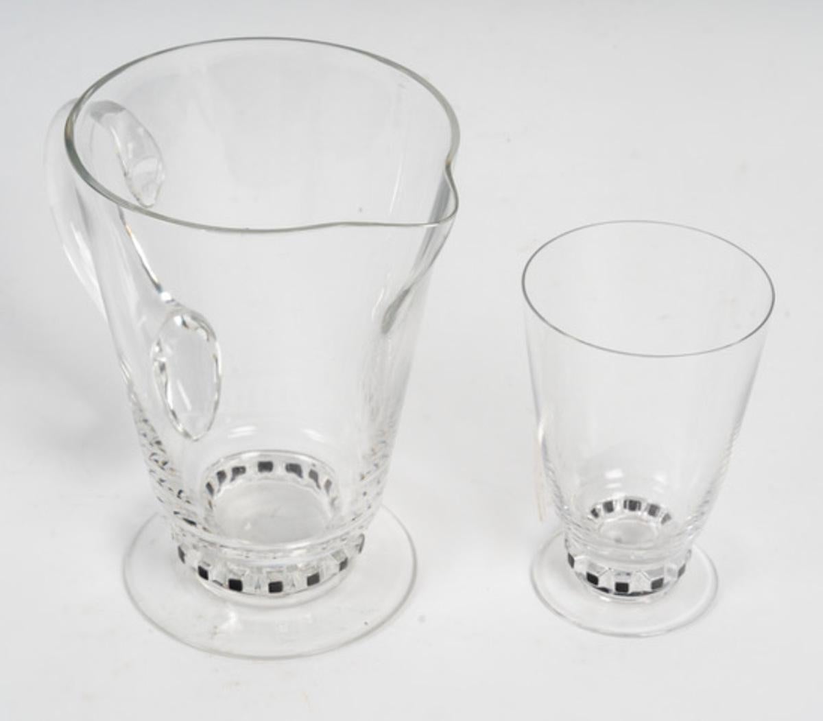 European 1926, René LALIQUE, “UNAWIHR” orangeade set For Sale