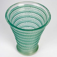 1926 René Lalique - Vase Cytise Glass with Turquoise Patina