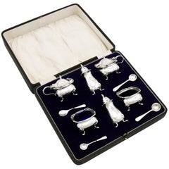 Antikes Sterlingsilber-Zustands-Set aus dem Jahr 1927