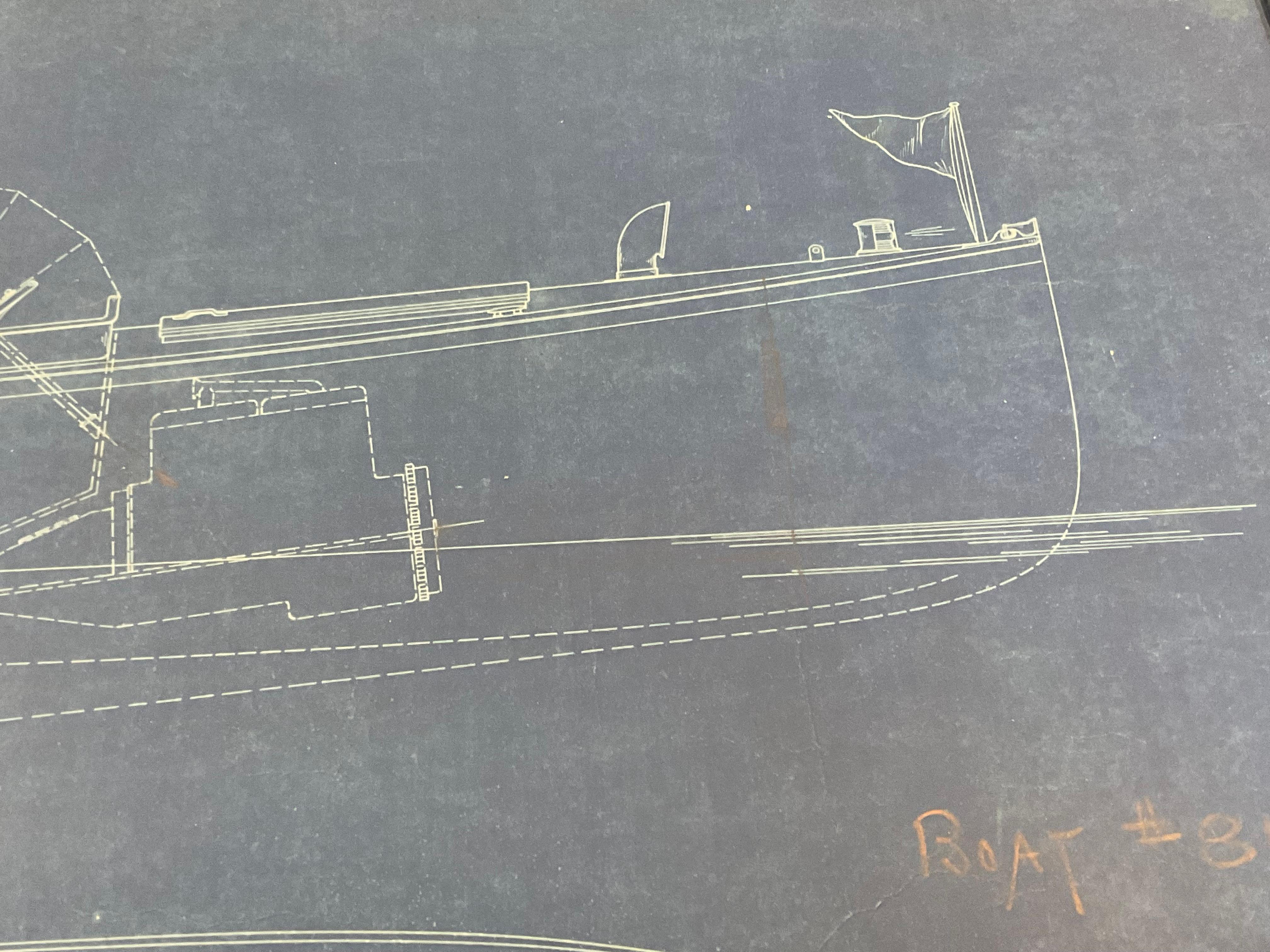 1927 Boat Blueprint by Benjamin Dobson For Sale 7