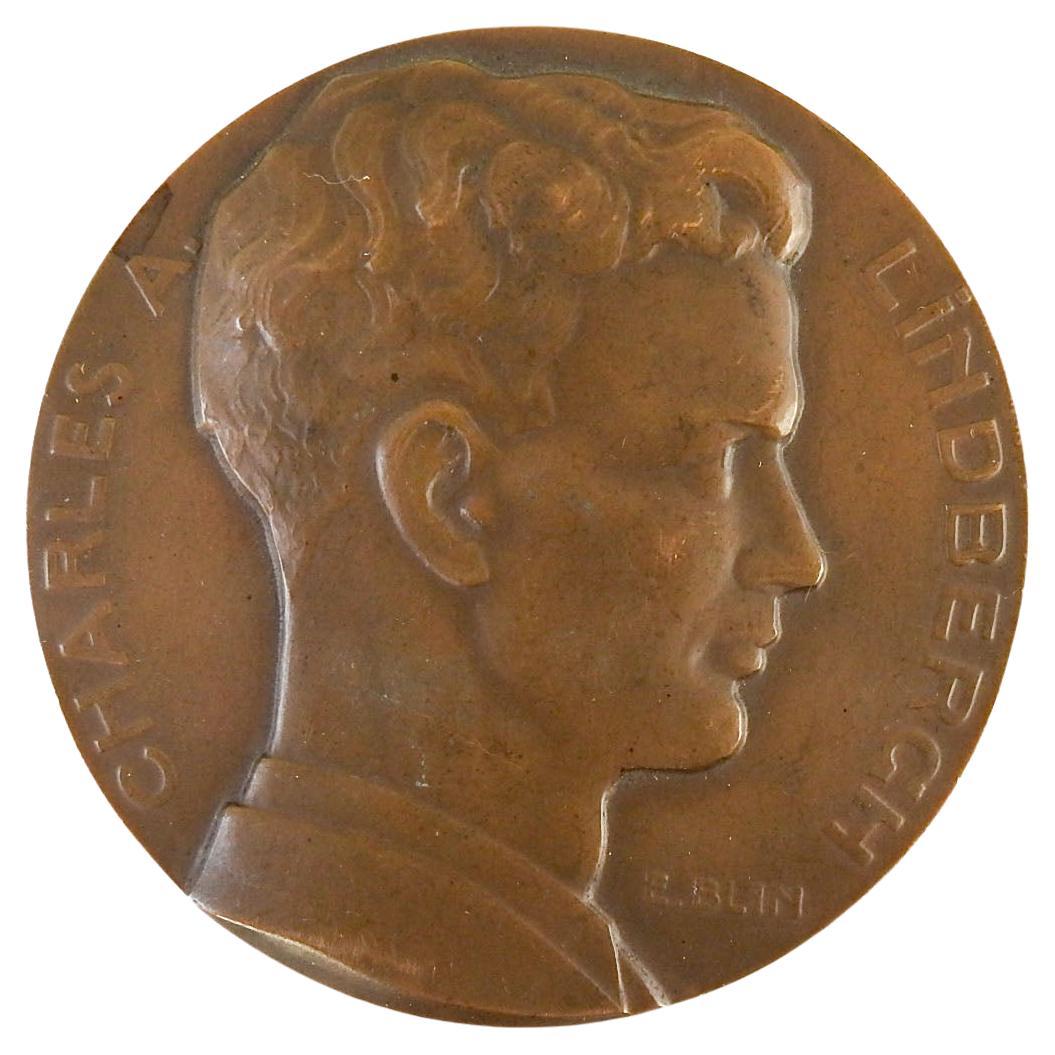 1927 Bronze Medallion Charles Lindbergh Spirit of St. Louis