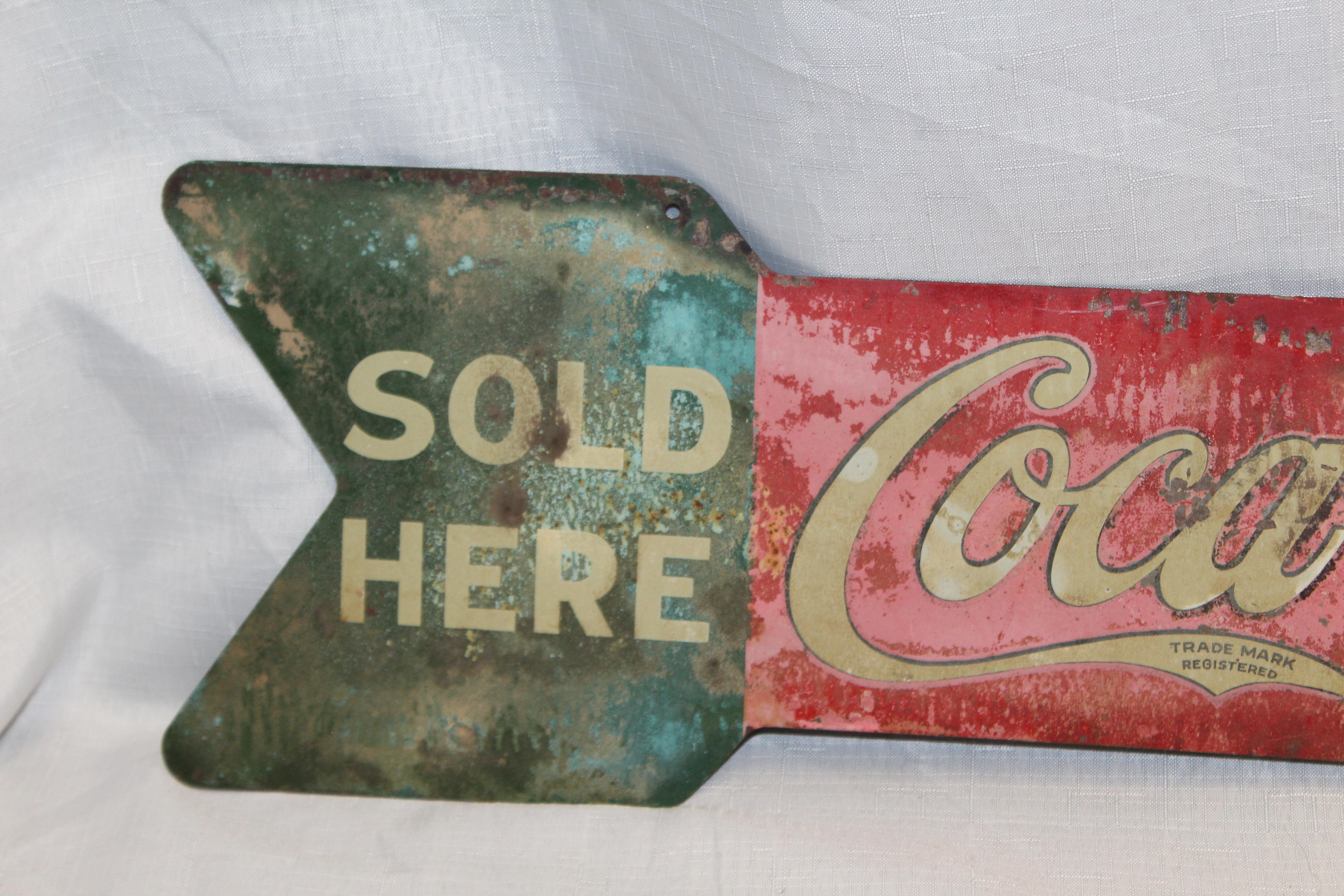 This is an original, Coca Cola, double-sided, Die-Cut sign from 1927. Many other versions exist of this sign.