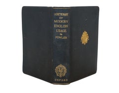 1927 Dictionary of Modern English Usage H.W. Fowler  Oxford Antique Leather Book