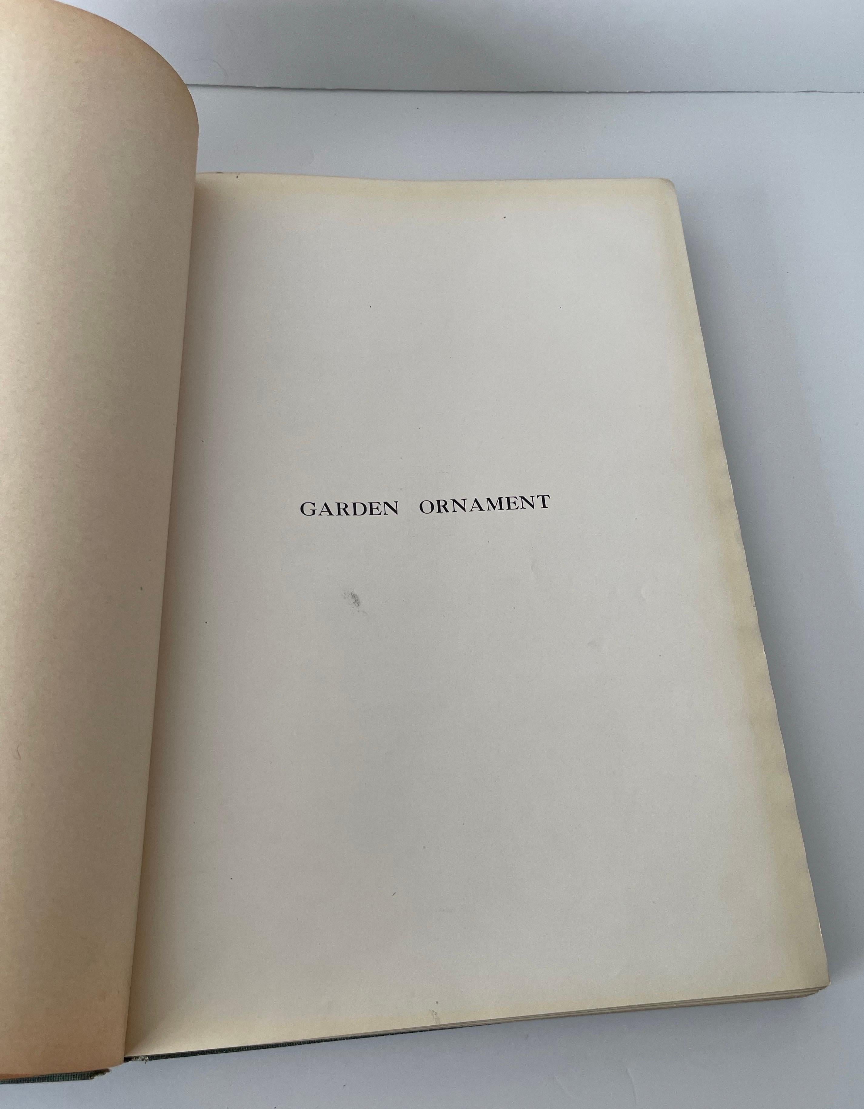 Carta 1927 Ornamento da giardino di Gertrude Jekyll e Christopher Hussey Libro in vendita