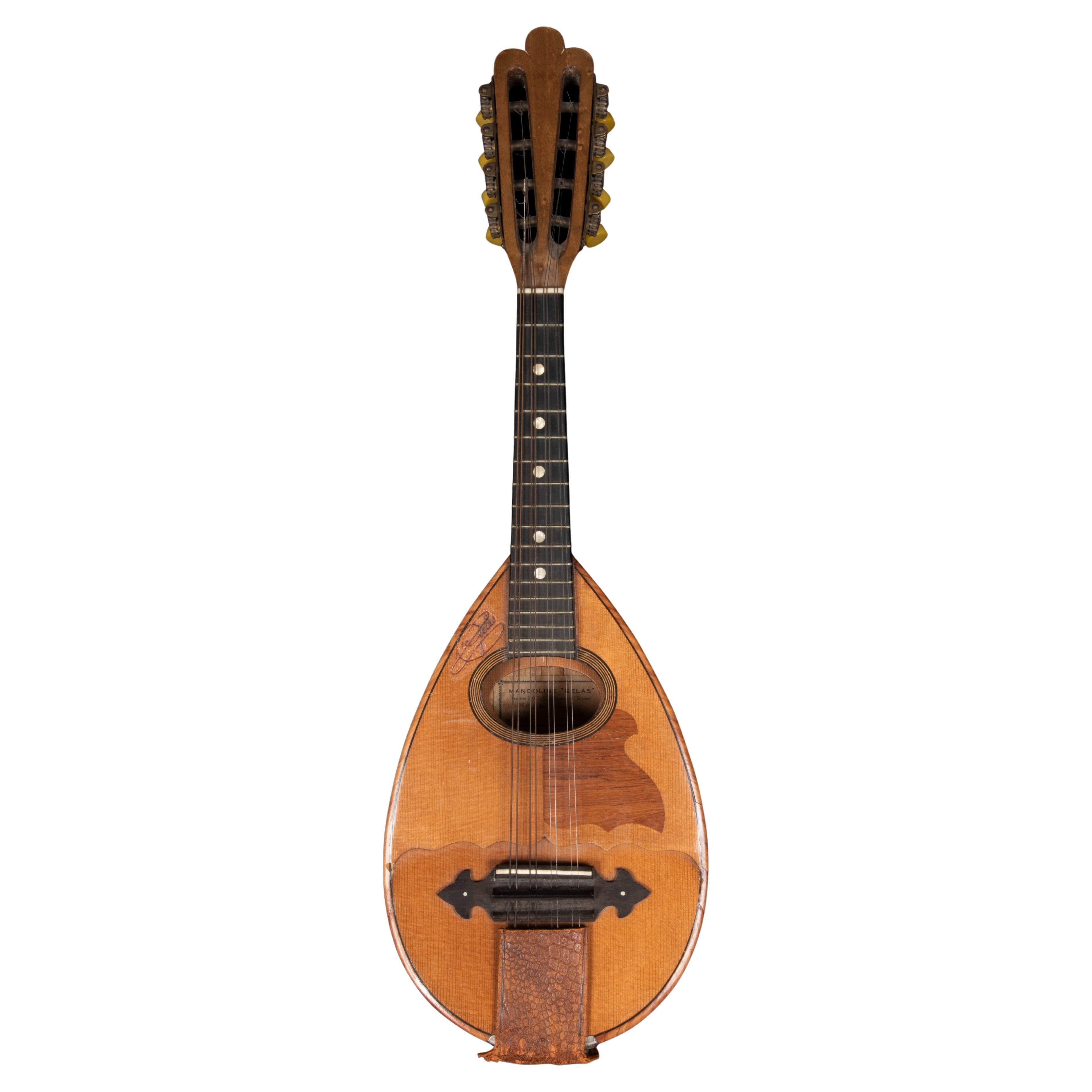 1927 Gelas Double-Table Mandolin, Numbered (5947) and Stamped For Sale