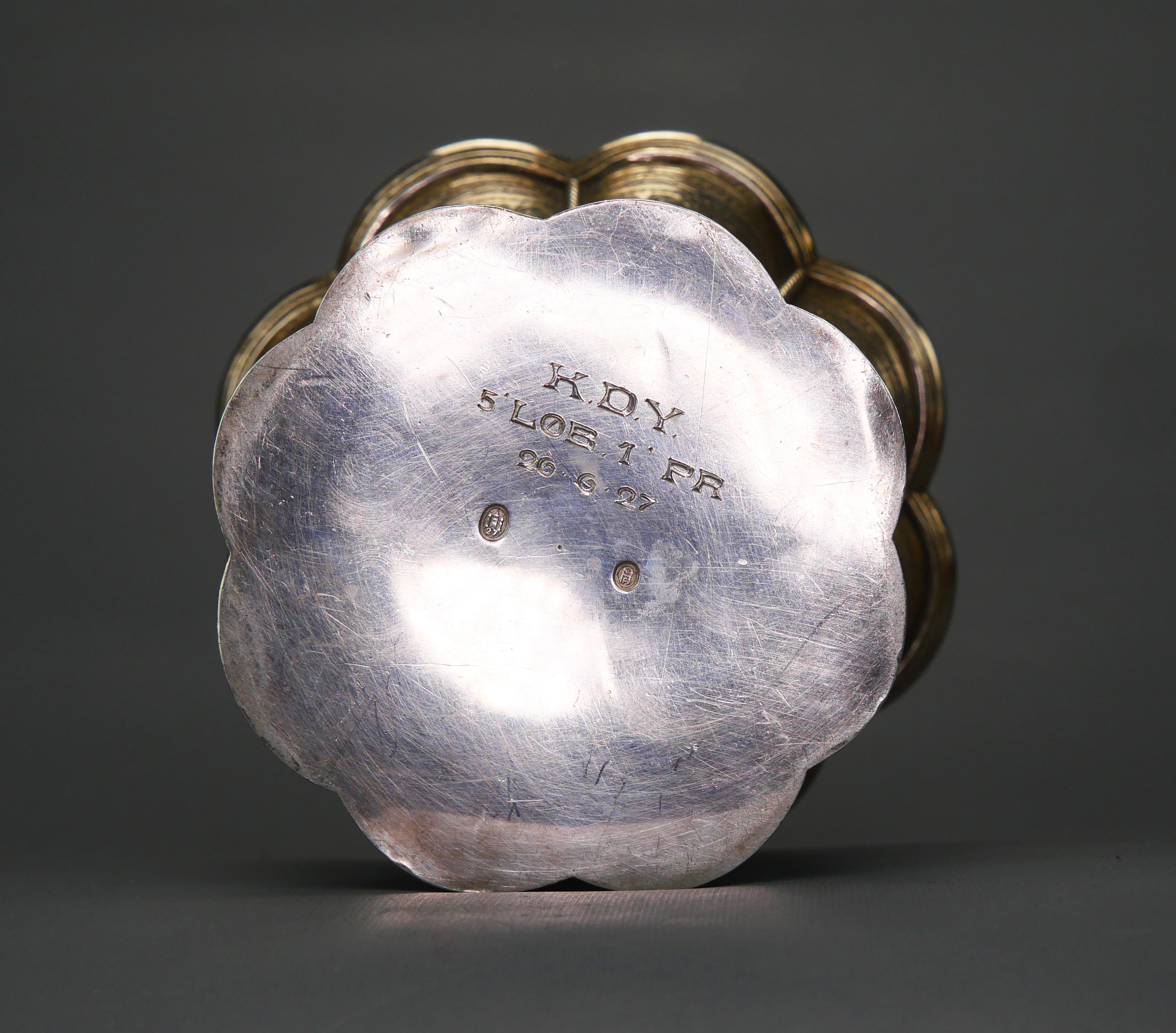 1927 Large Danish Cup solid Gilt 830 Silver / 319 gr in vendita 4