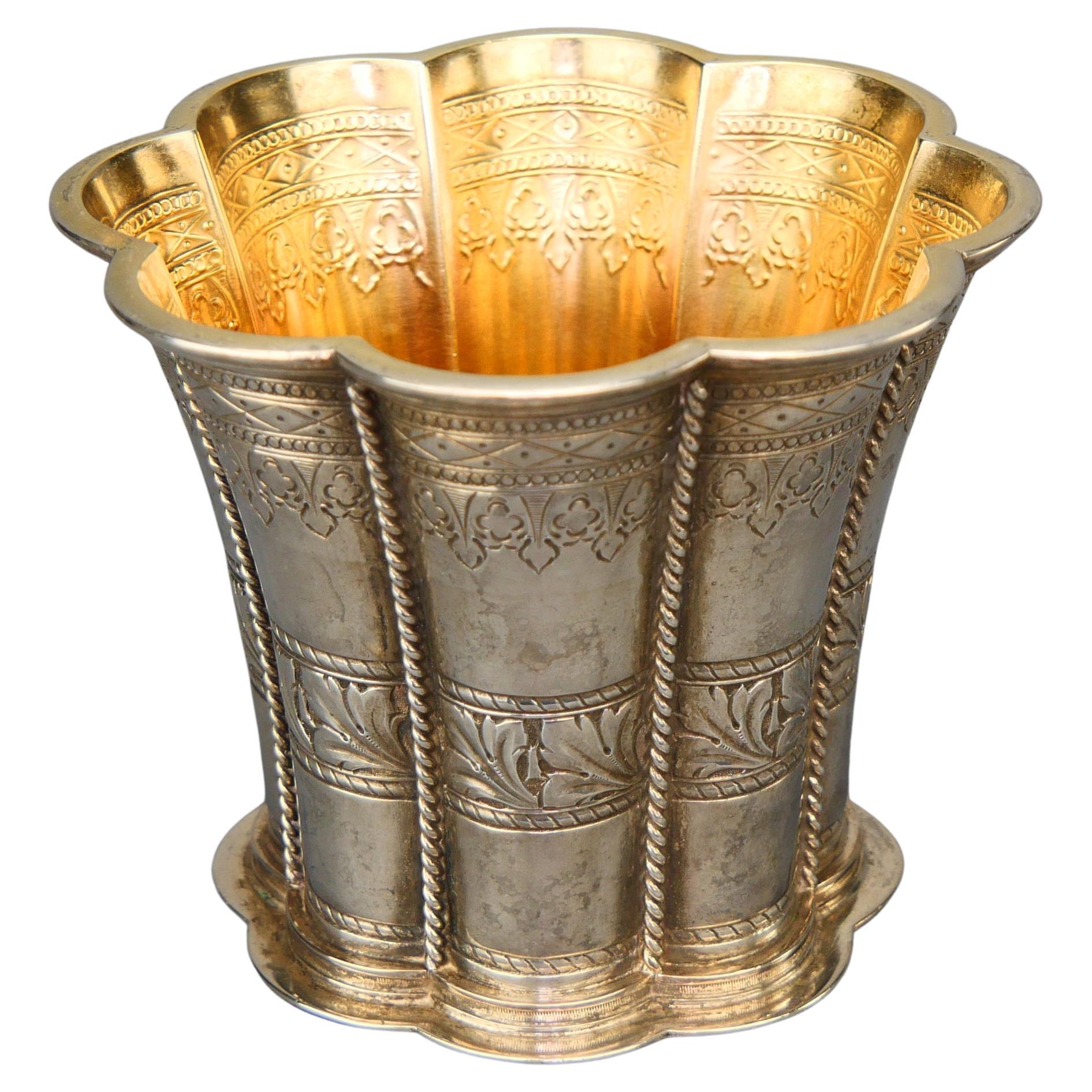 1927 Large Danish Cup solid Gilt 830 Silver / 319 gr in vendita