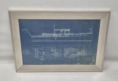 1927 Original Yacht Blueprint from F.D. Lawley of Quincy, Mass