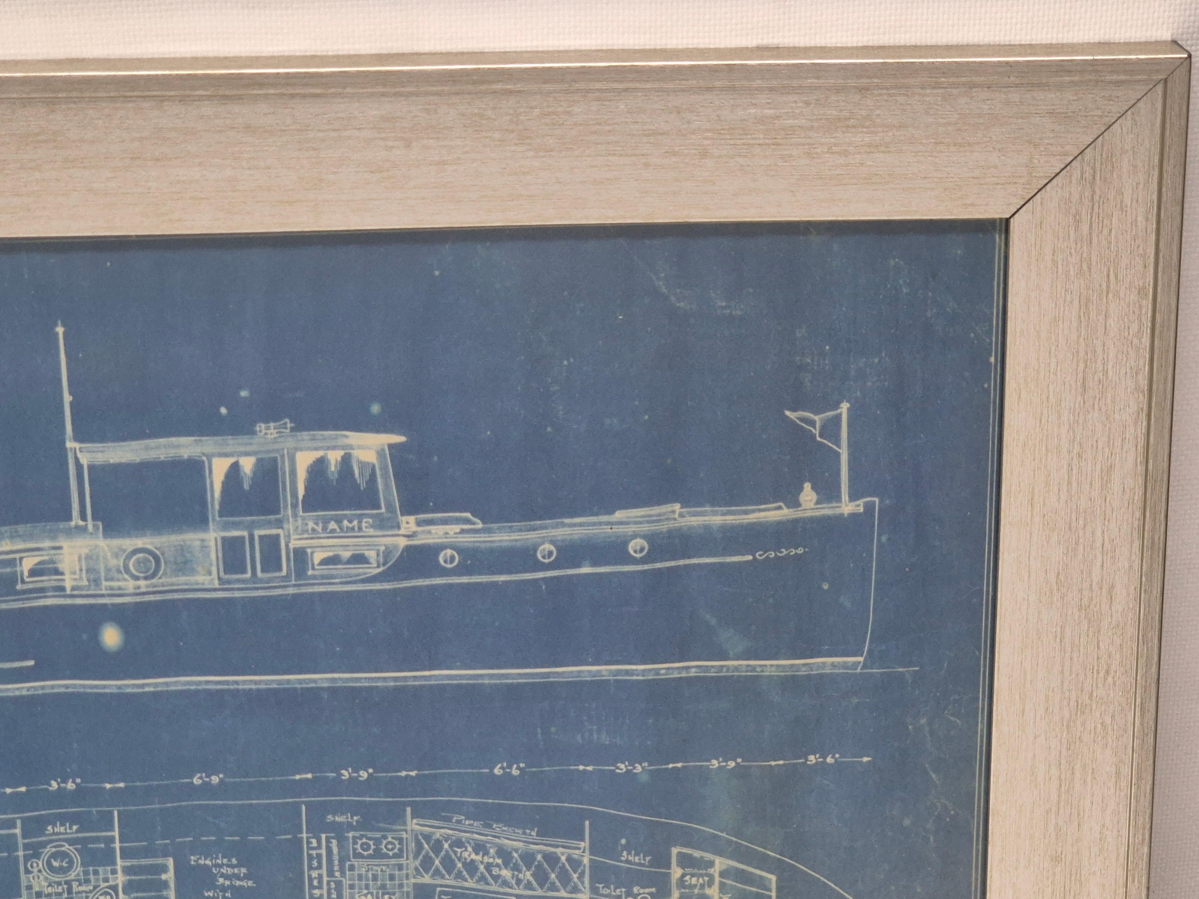 1927 Plano original del yate de F.D. Lawley de Quincy, Mass principios del siglo XX en venta