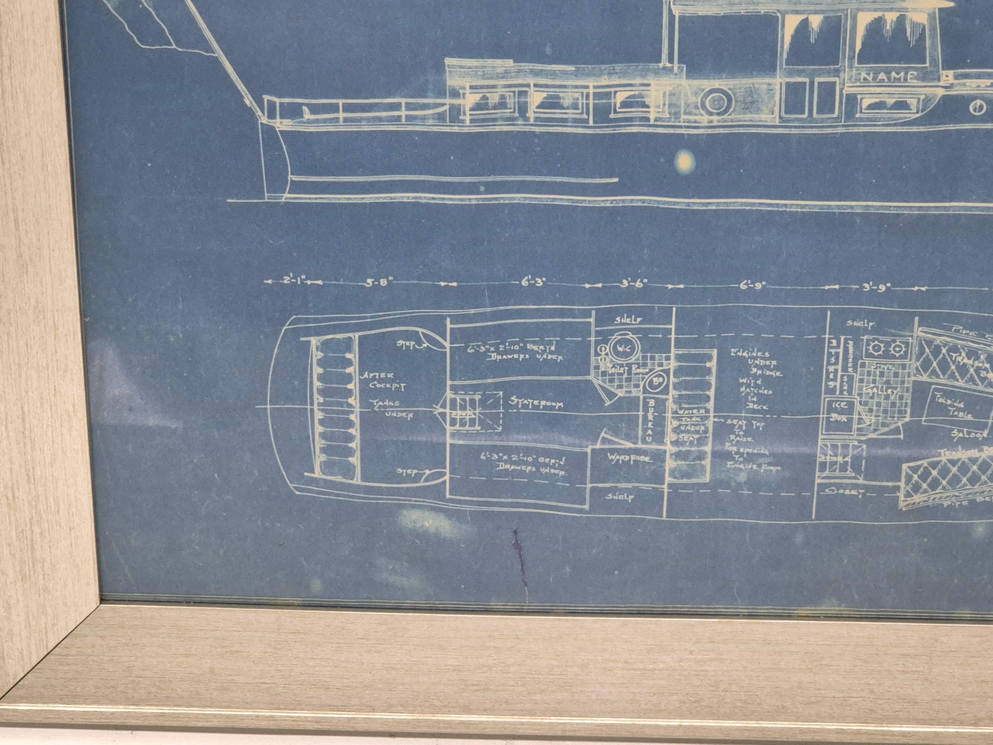 1927 Plano original del yate de F.D. Lawley de Quincy, Mass en venta 1