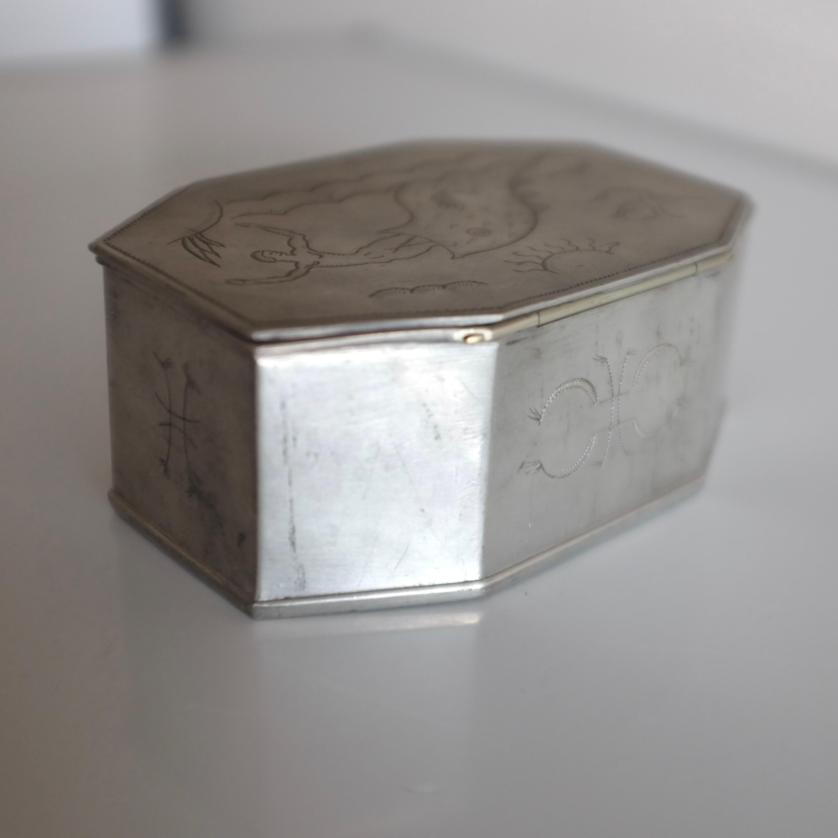 Scandinavo moderno Vaso in peltro del 1927 di Herman Bergman in vendita
