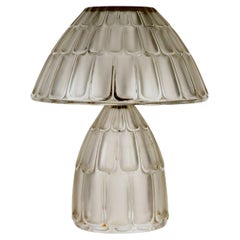 1927 René Lalique Lámpara Modernista Art Déco Cristal Saint Nabor