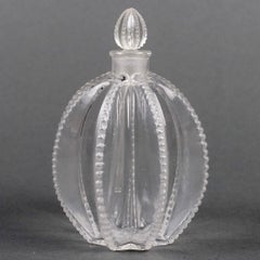 1927 Rene Lalique Art Deco Modernist Perfume Bottle Gregoire Glass