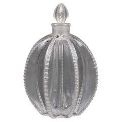 Antique 1927 Rene Lalique Art Deco Modernist Perfume Bottle Gregoire Glass