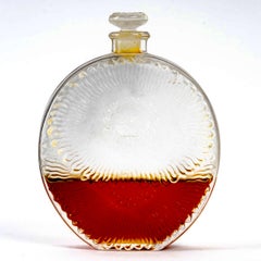1927 Rene Lalique Pavots D'Argent Roger & Gallet Perfume Bottle Clear Glass