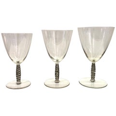 1927 René Lalique Set 36 Pieces Glasses Dornach Water Wine Bordeaux Bourgogne