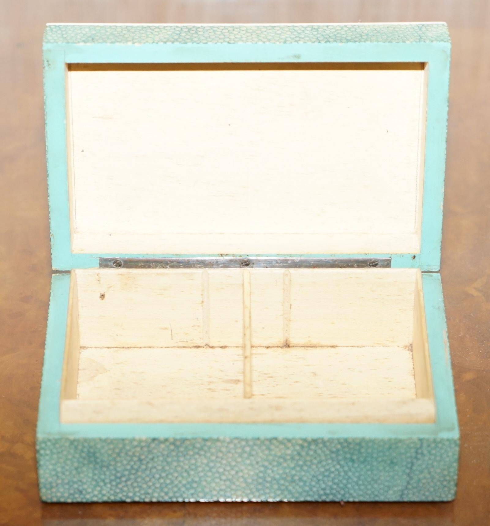 1927 Shargreen Cigarette Box Given to Jockey Bernard Brownie Carslake Shark Skin For Sale 3