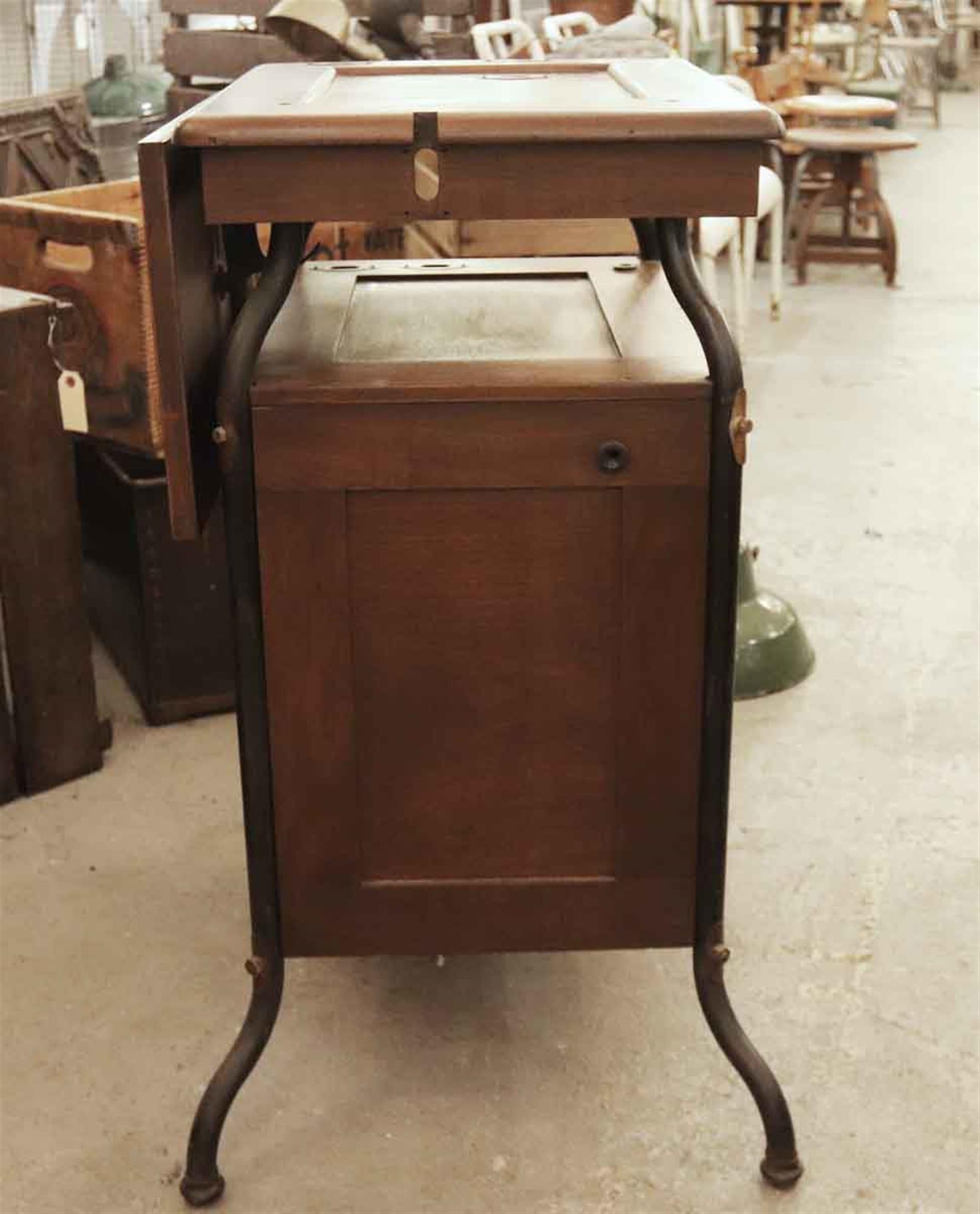 Industrial 1927 Unusual Wooden Cabinet for Gestetner Duplicator Machine from London England