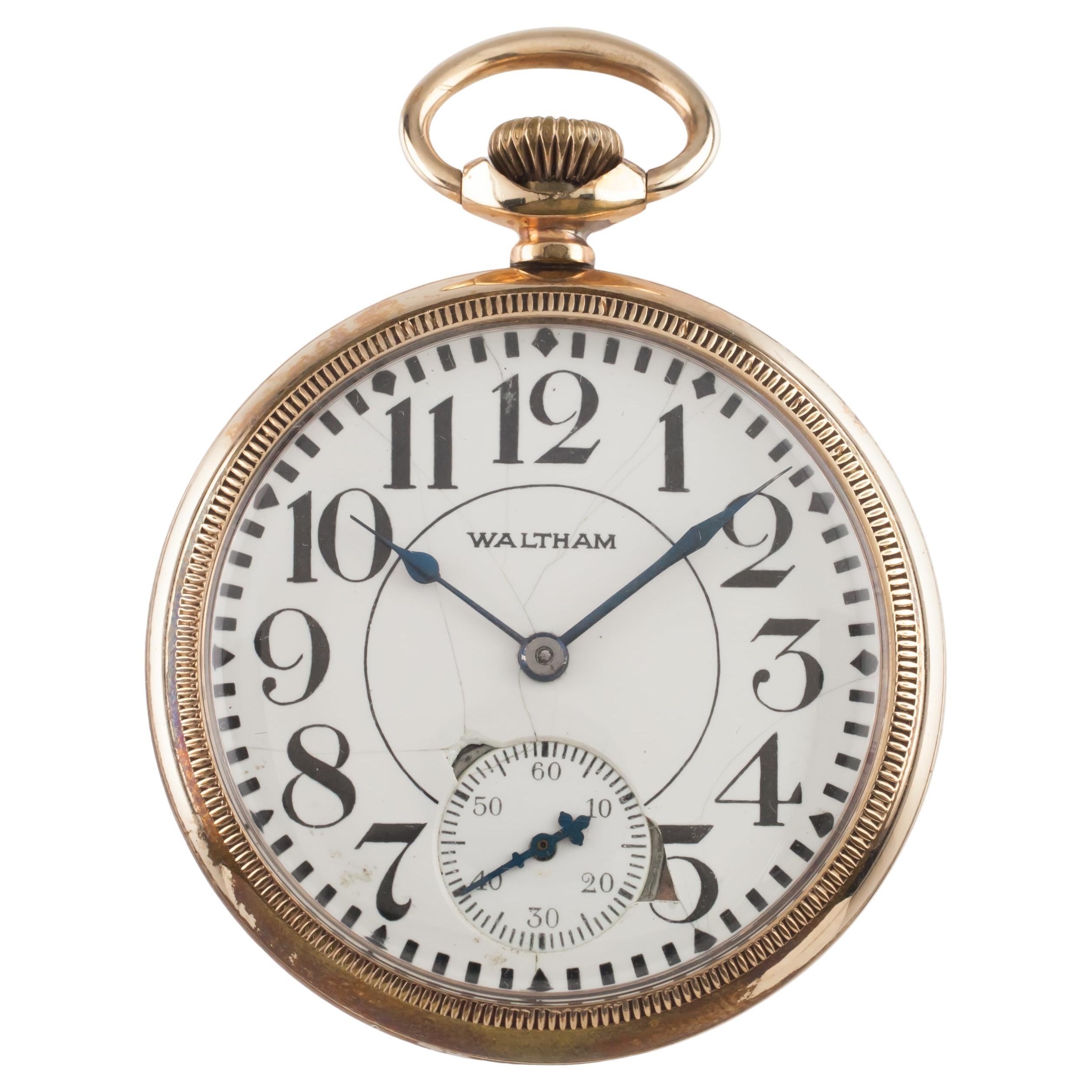 1927 Waltham Gold-Filled Open Face Pocket Watch, Size 16S