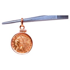 1928 2.5 Dollar Indian Head Coin Pendant 14kt 12516