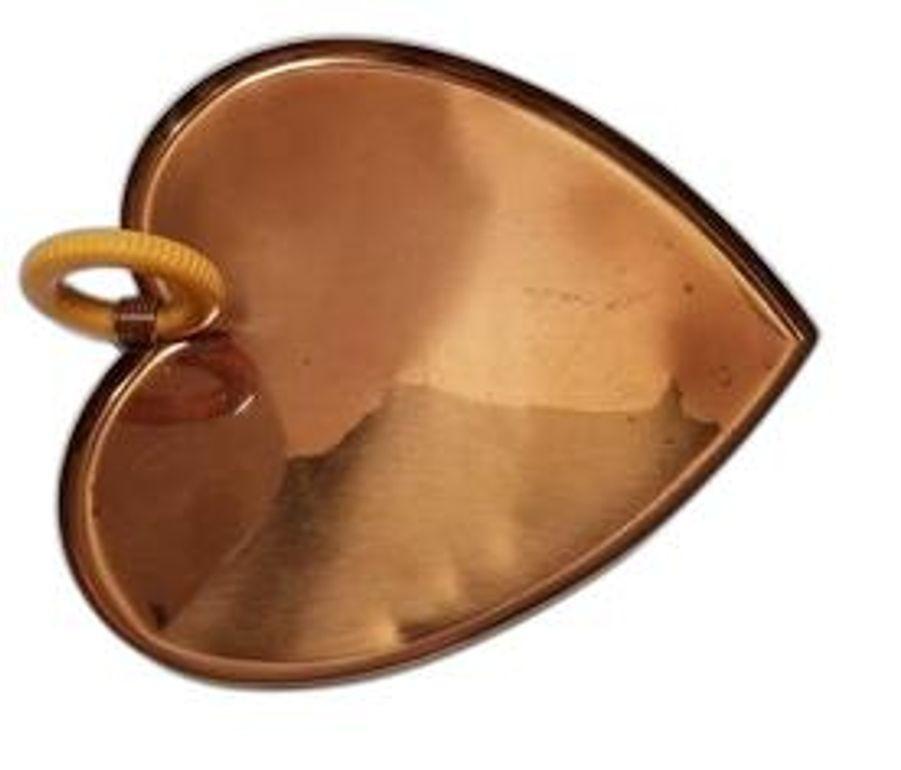 Mid-20th Century 1928 Art Deco Rare Chase Brass Serving Heart Tray