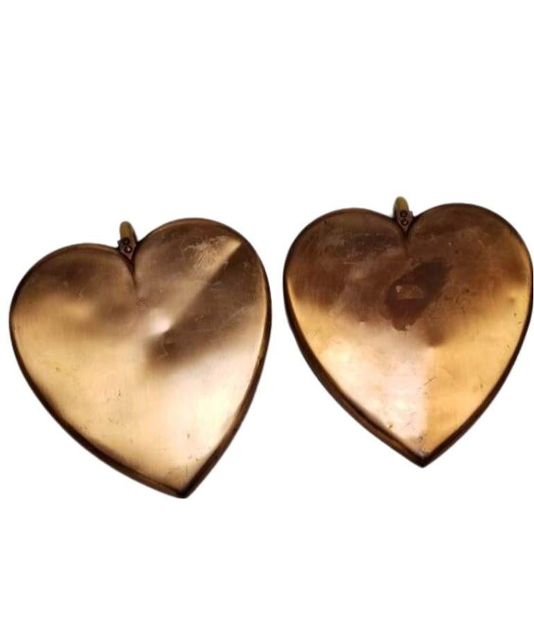 1928 Art Deco Rare Chase Brass Serving Heart Tray For Sale 2