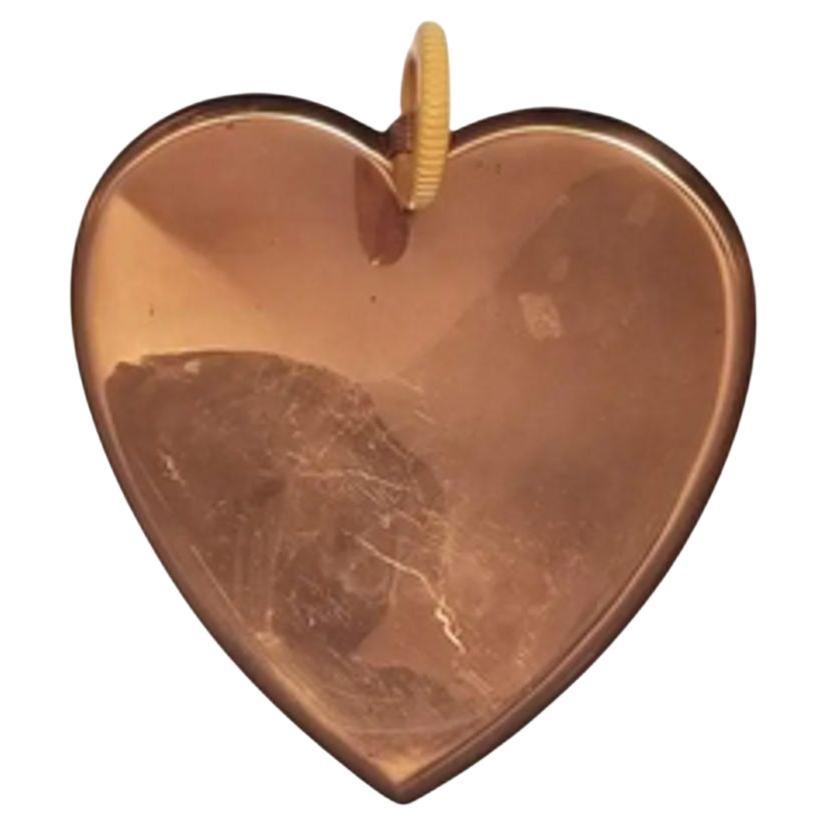 1928 Art Deco Rare Chase Brass Serving Heart Tray For Sale
