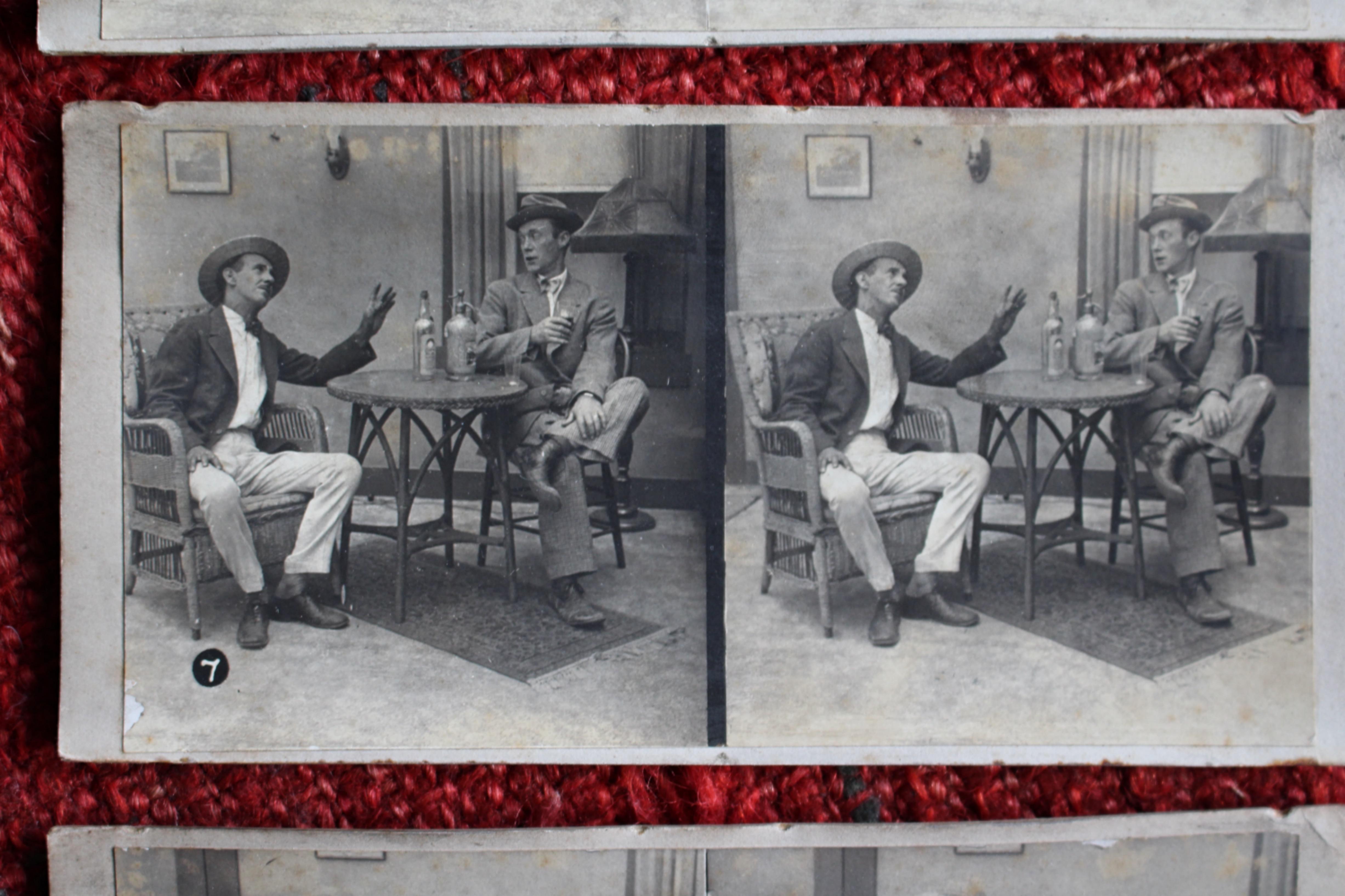 1928 Drink or Turn Into Bones Rare American Prohibition Stereoview Cards Curio en vente 7